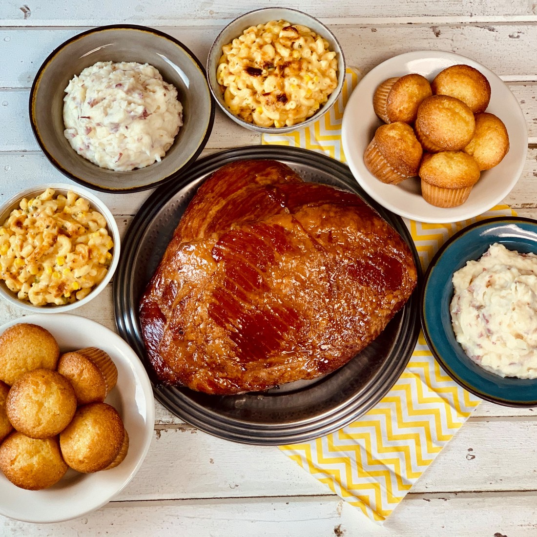 Hickory Smoked Brown Sugar Glazed Ham combo with Sides